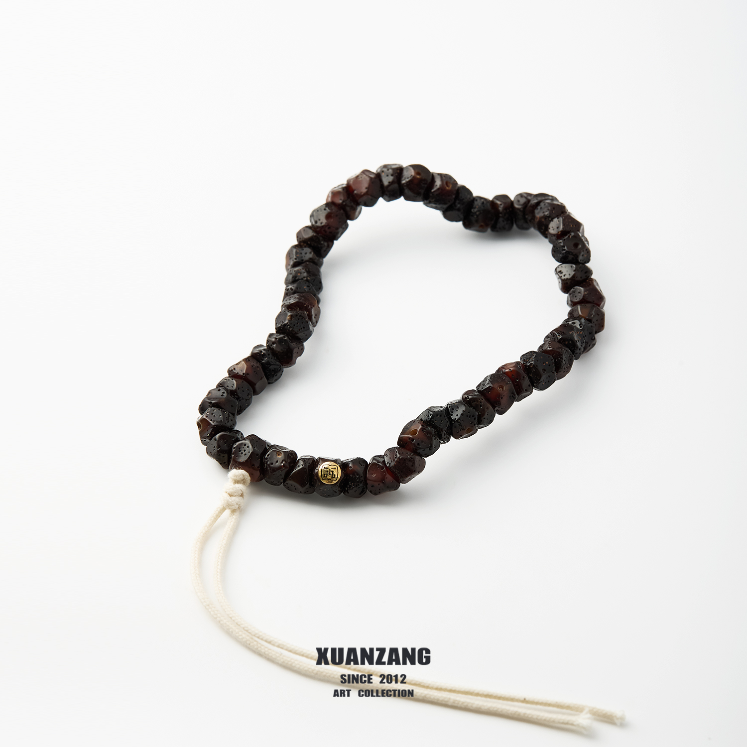 吉由罗 黑金星月斜切无相 黄标 手串