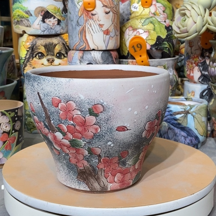 红陶景德镇艺术手绘作品