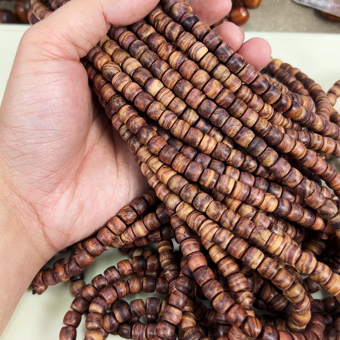 黄花梨/降香黄檀手串/手链8mm直切初抛无胶无腊