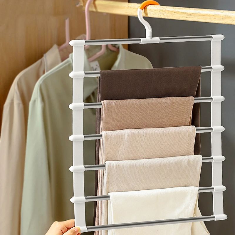 多功能便携式裤架挂裤折叠裤架铝合金裤挂裤夹收纳挂裤架无痕