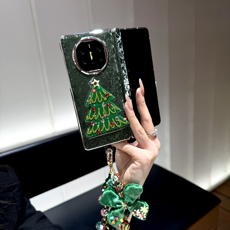 圣诞适用华为matex5手机壳新款mateX7折叠屏中轴x6典藏版x3支架女