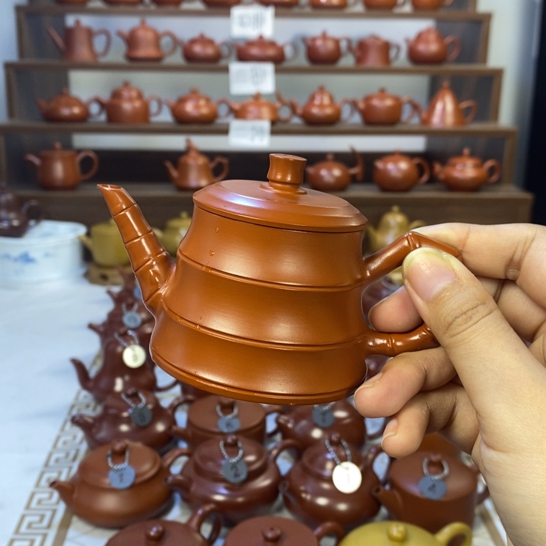 紫砂茶壶竹节壶120cc