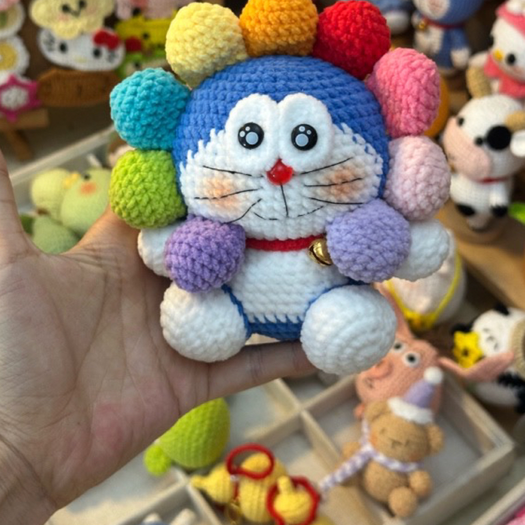 直播间选款非遗手工钩织发夹挂件编织发箍玩偶成品手工编织针织