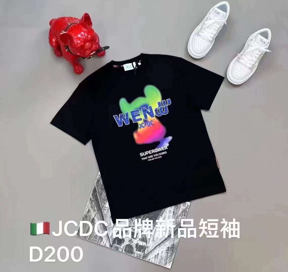 意大利JCDC潮品时尚经典高品质圆领男士休闲夏季短袖D855潮流微阔