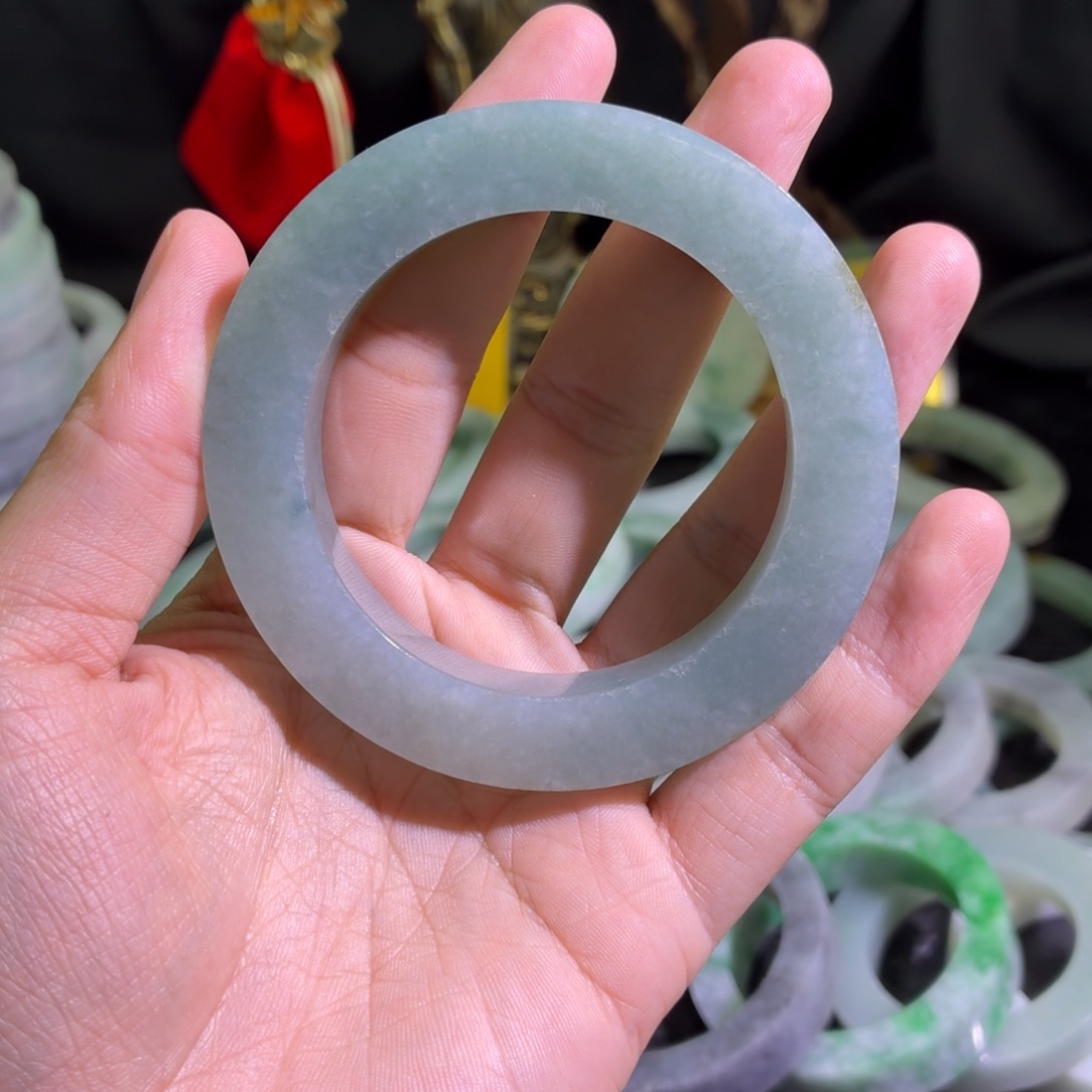 定制翡翠未镶嵌天然翡翠A货毛胚手镯定制