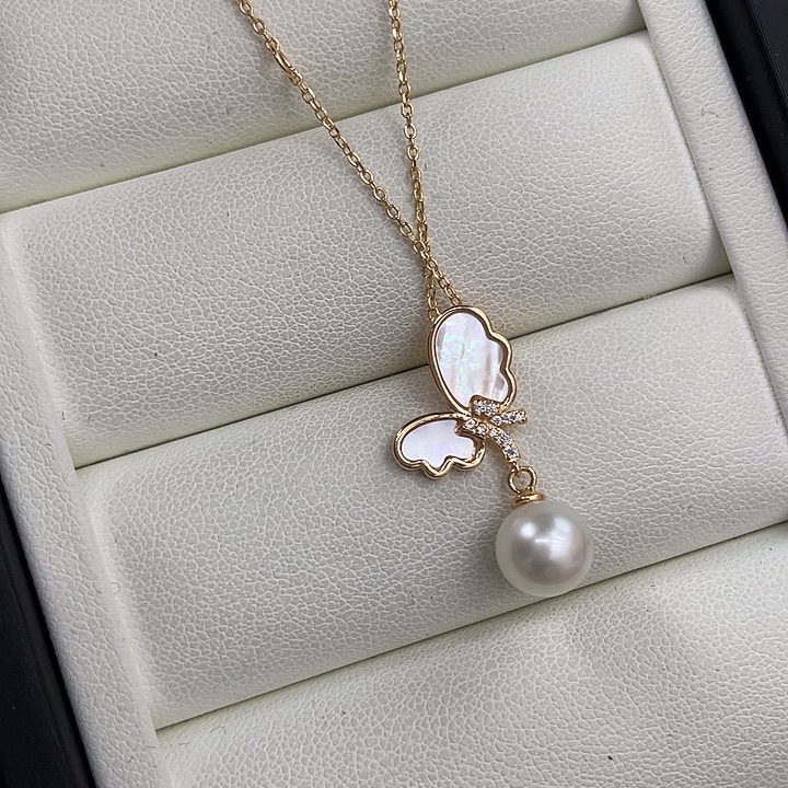 海水珍珠颈饰银S925镶嵌