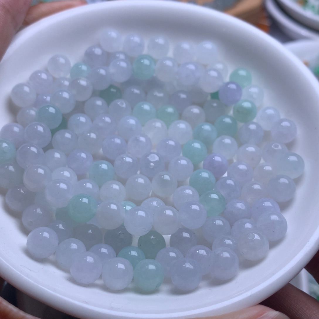 散珠翡翠多样性发货10颗卡7圆珠