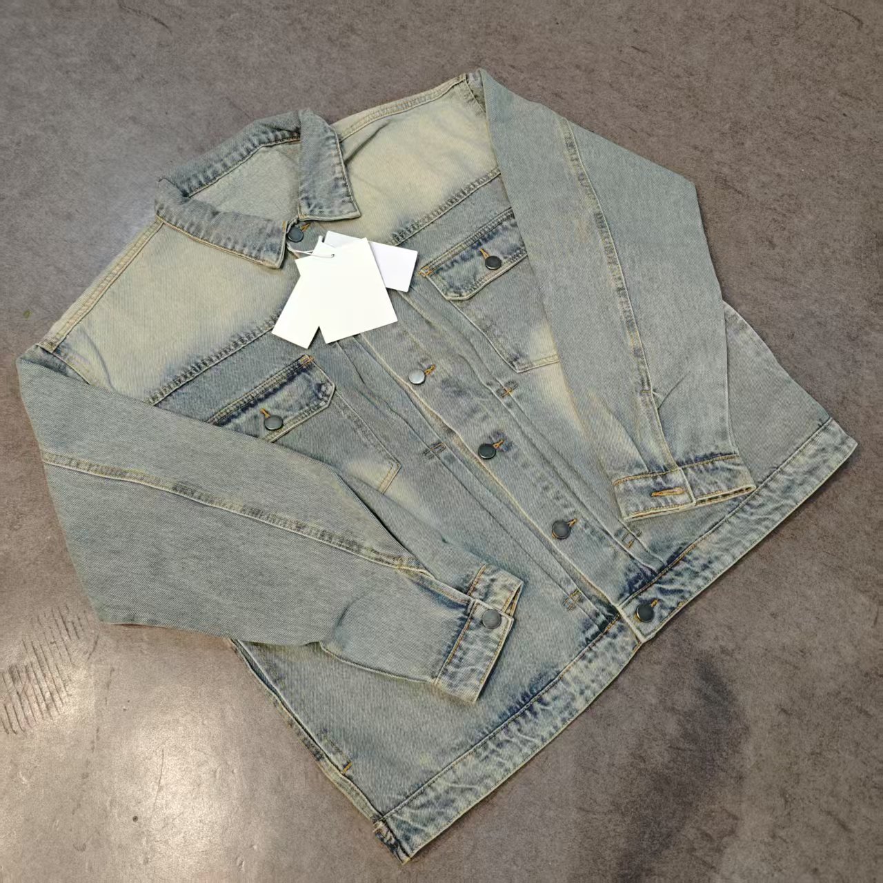 正品尾货《大地牛仔》复古做旧牛仔外套--男女同款