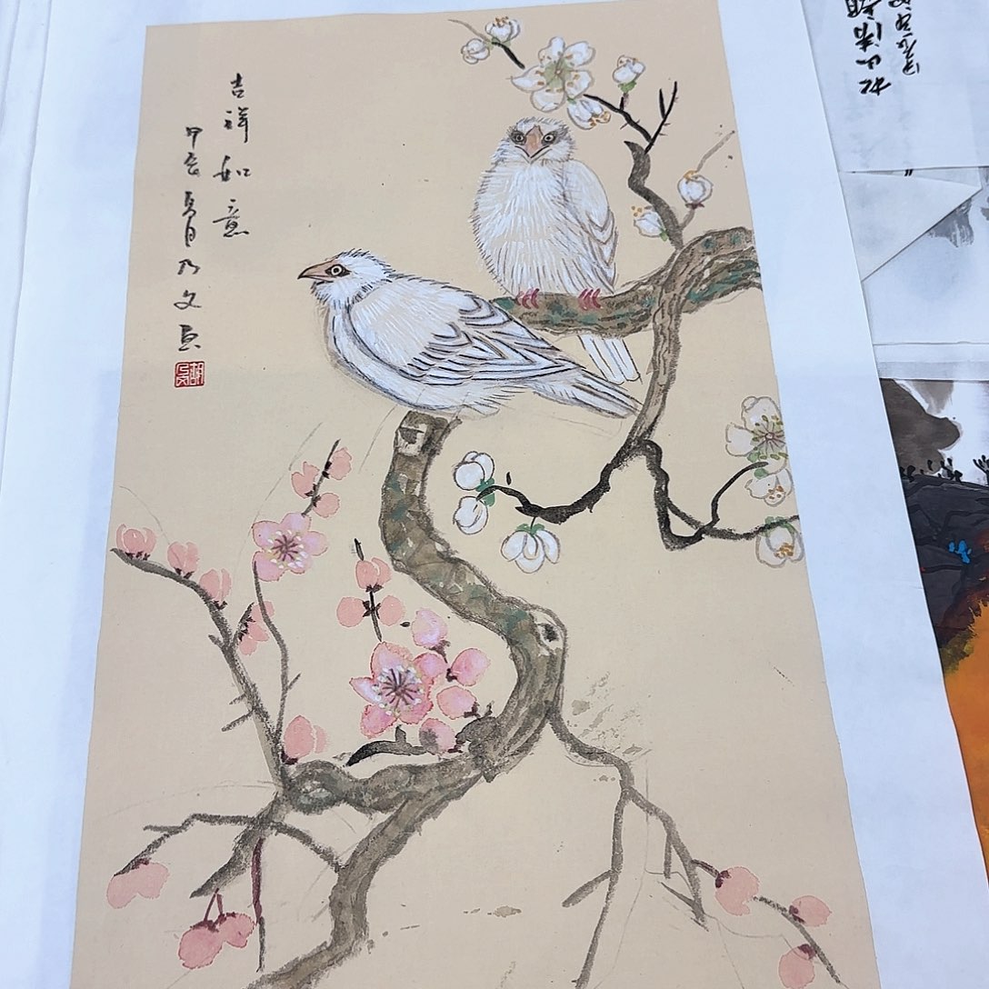 国画国画作品多次