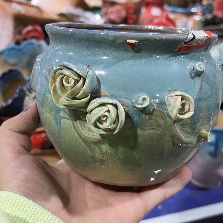 瓷片花盆多肉植物花盆