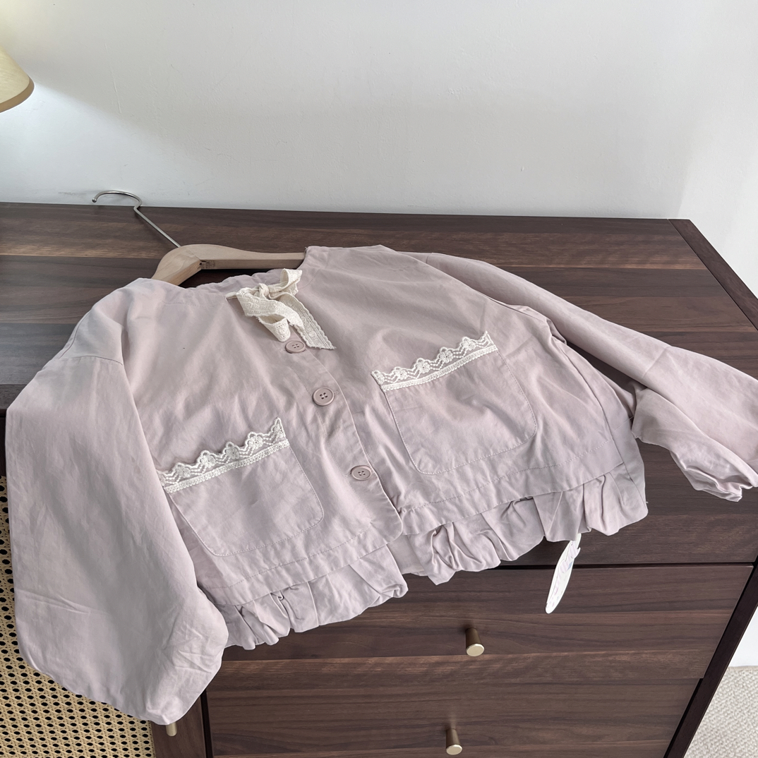 正版（里外纯棉）女童短款新款韩版中长款双面穿外套