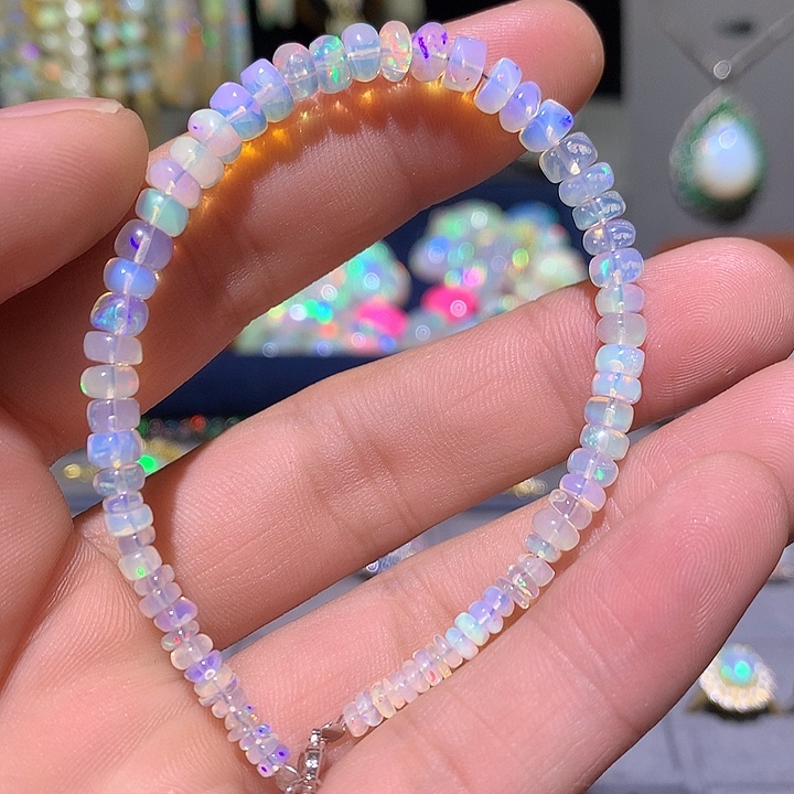 欧泊银S925镶嵌欧泊手链