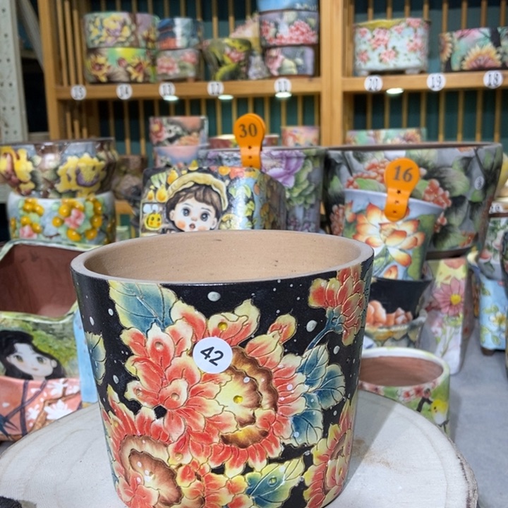 红陶景德镇艺术手绘作品