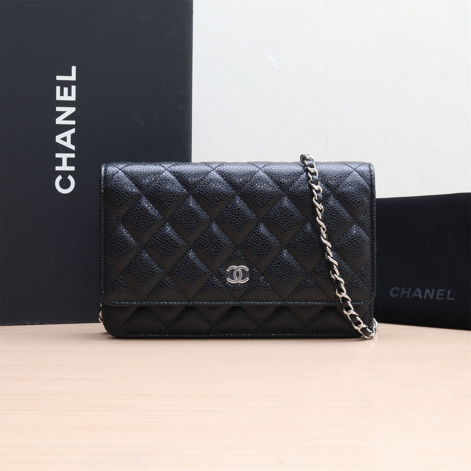 95新 Chanel/香奈儿 CF WOC 19cm 黑色斜挎包P234966717