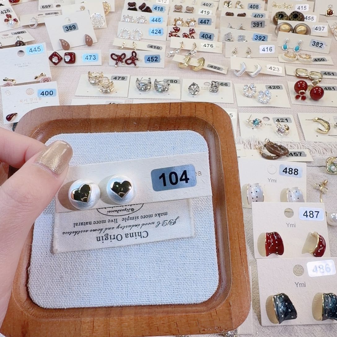 仿珍珠铜合金925银耳钉