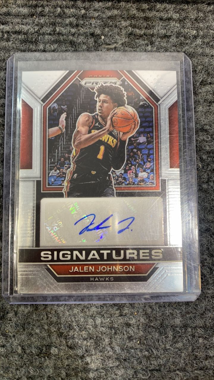 杰伦 约翰逊 prizm签字卡 老鹰队 新鹰王 保真 正版球星卡
