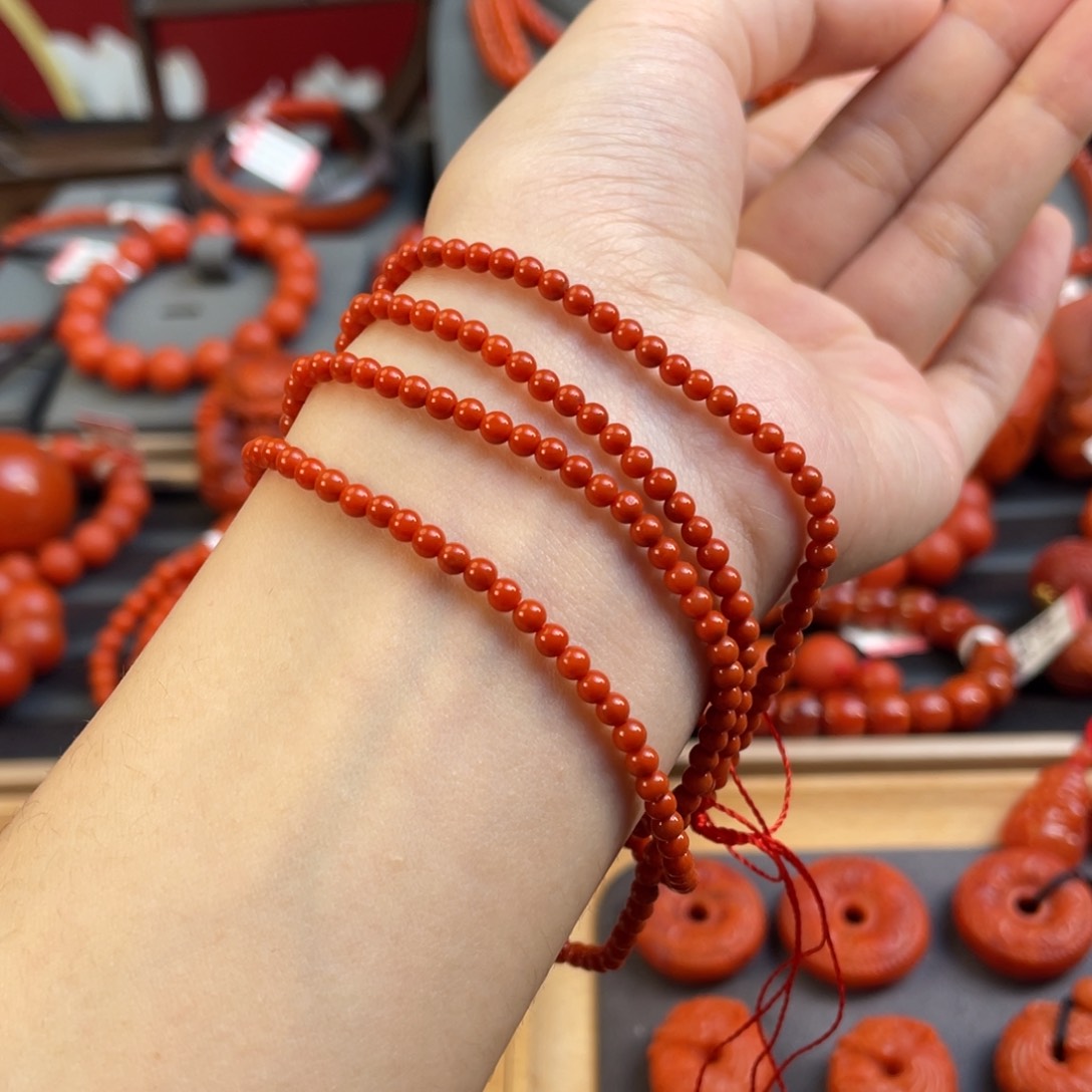 南红玛瑙3+mm 多圈未镶嵌