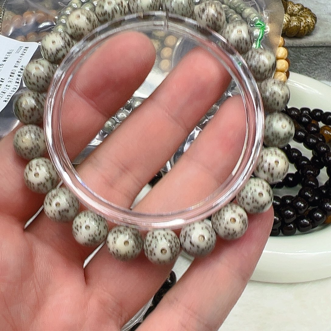 星月菩提手串64练手糯冰石玉星月菩提单圈1.0圆