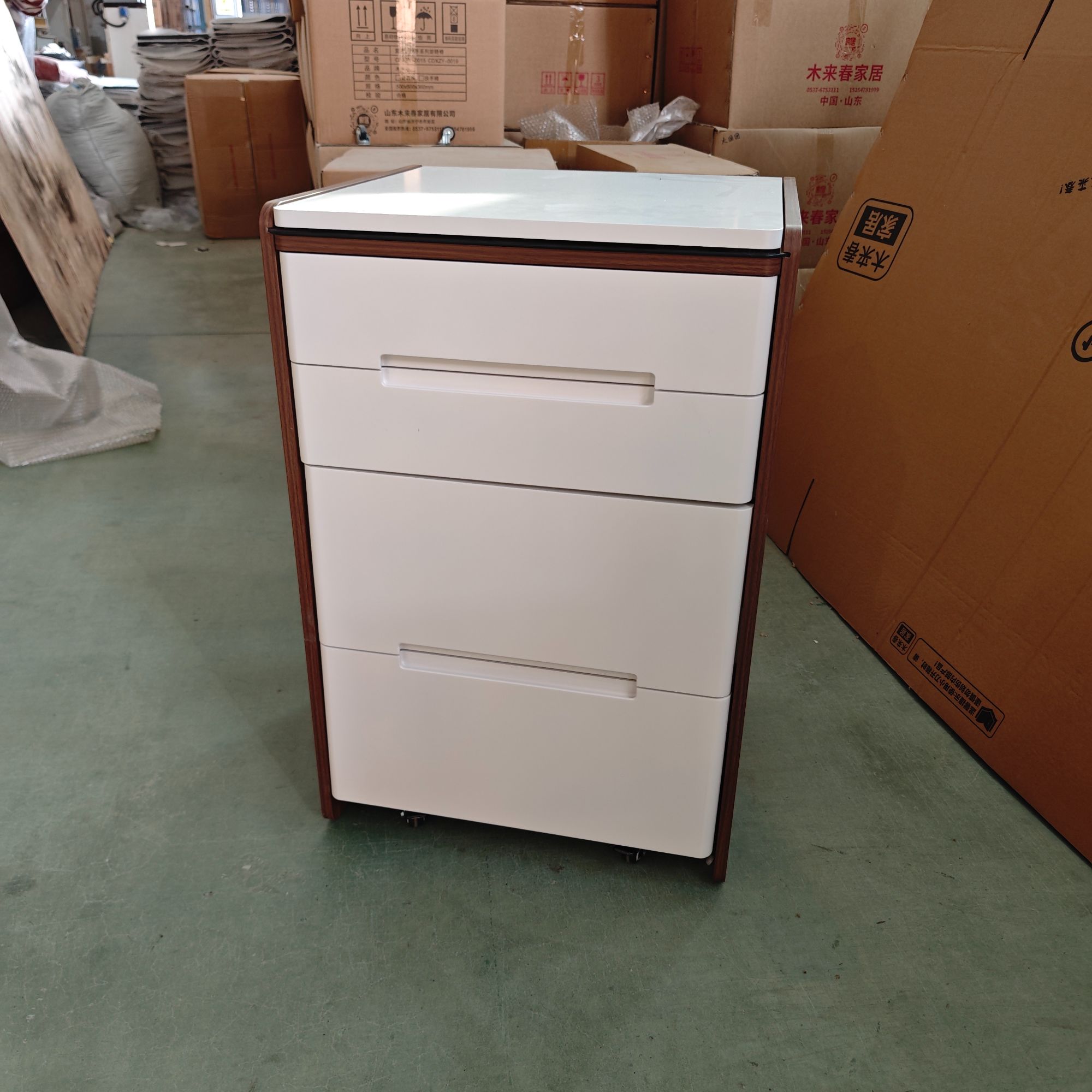 【奶油风迷你梳妆台】小户型收纳柜一体卧室迷你翻盖化妆桌床头柜