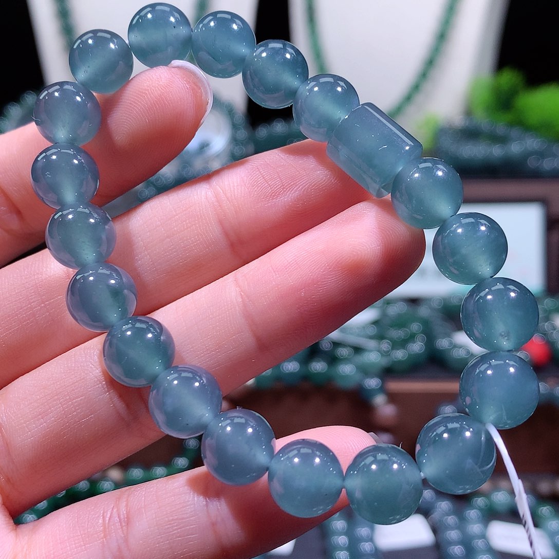翡翠未镶嵌手链天然a货翡翠手串10
