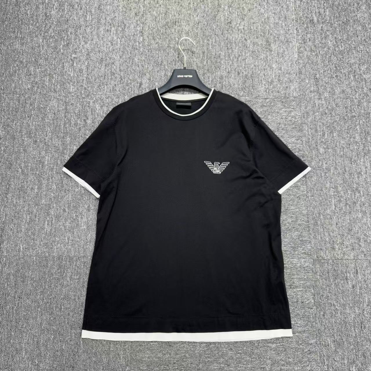 95新 EMPORIO ARMANI/乔治·阿玛尼 刺绣图案短袖3xl码/编码12616