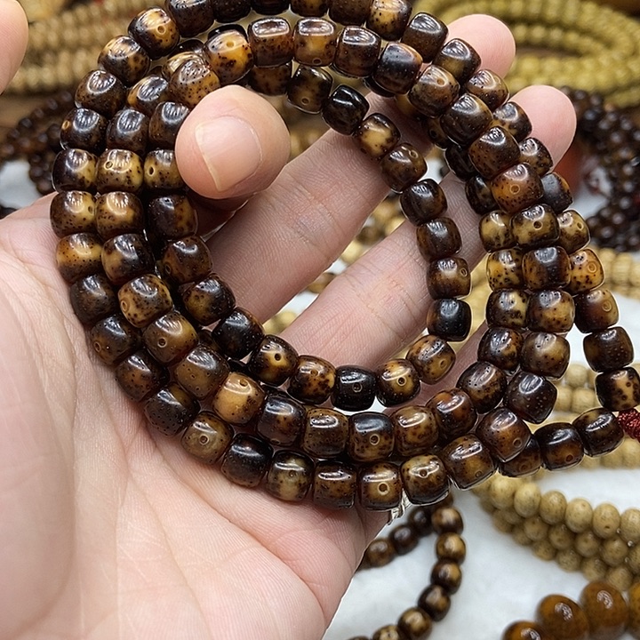 手串星月菩提天然陈子妖花虎皮7-8直切