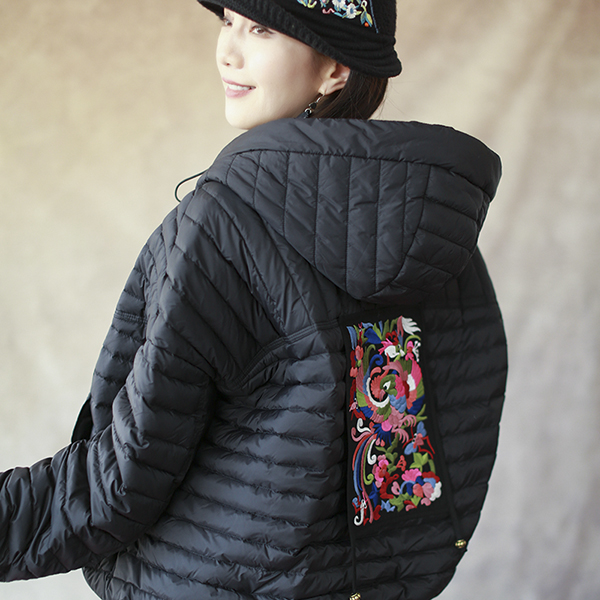 读你原创民族风2026新款短款【连帽绣花】外套女6632