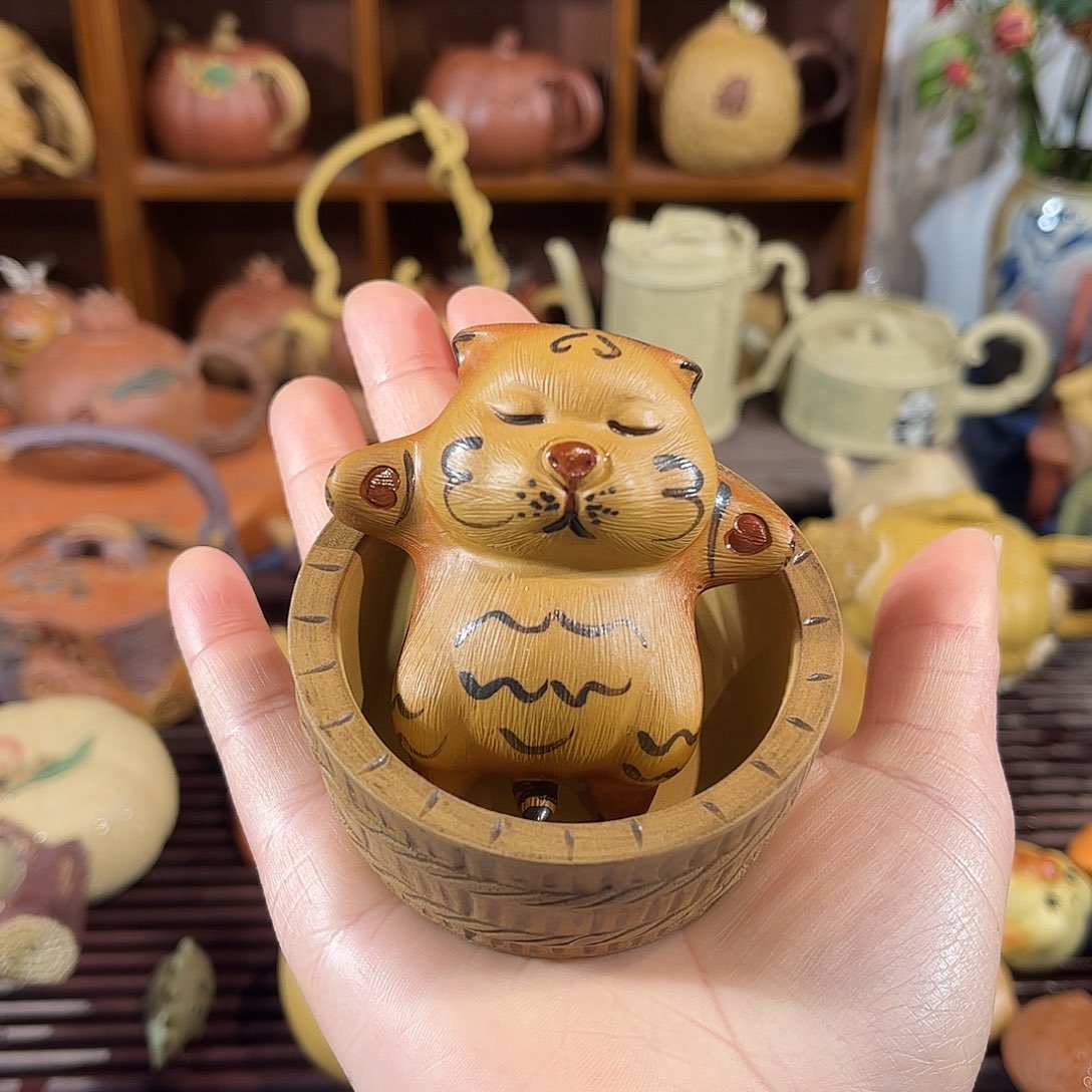 紫砂茶宠躺平老虎