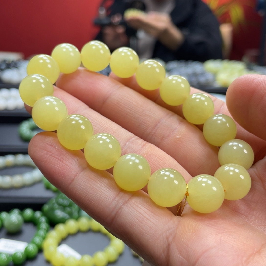 和田玉手链未镶嵌静*