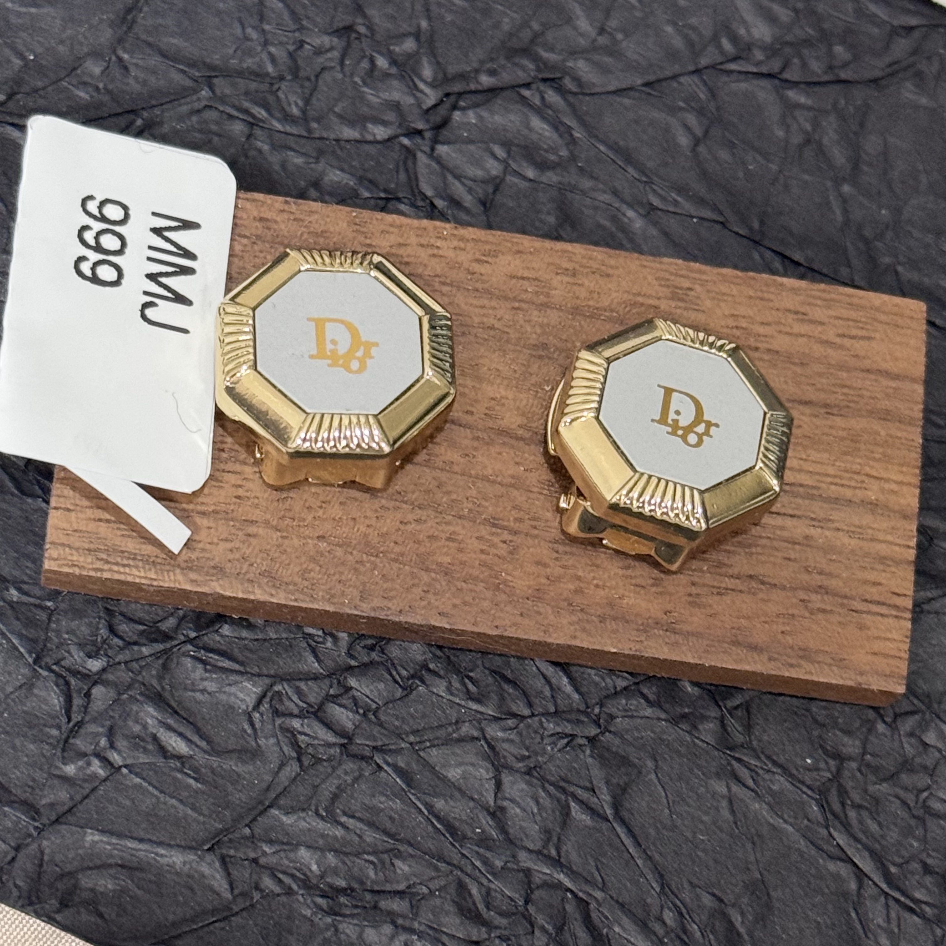 95新 DIOR/迪奥 迪奥金银拼色耳夹