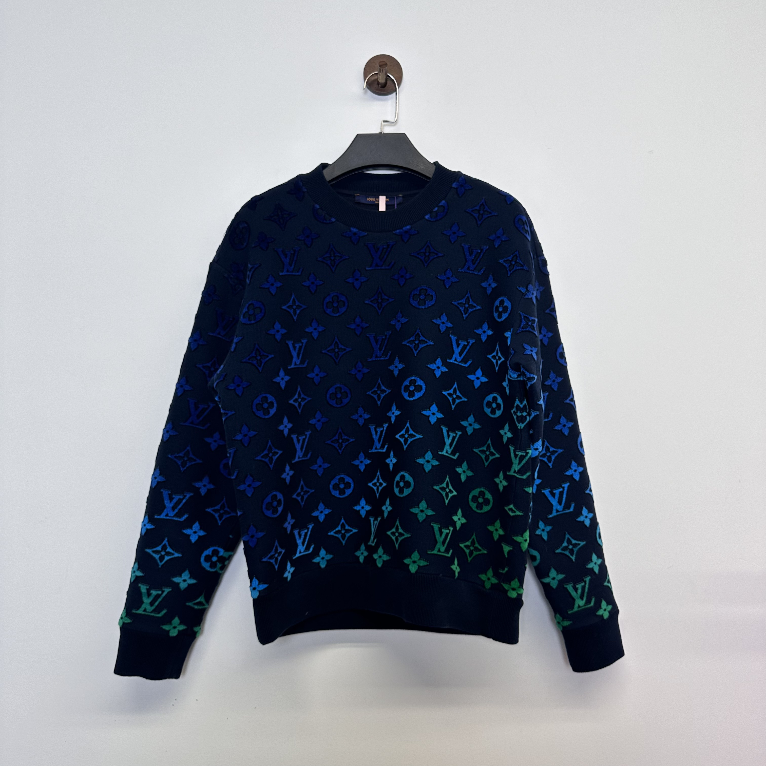 全新未使用 LouisVuitton/路易威登 渐变满印卫衣/XS码