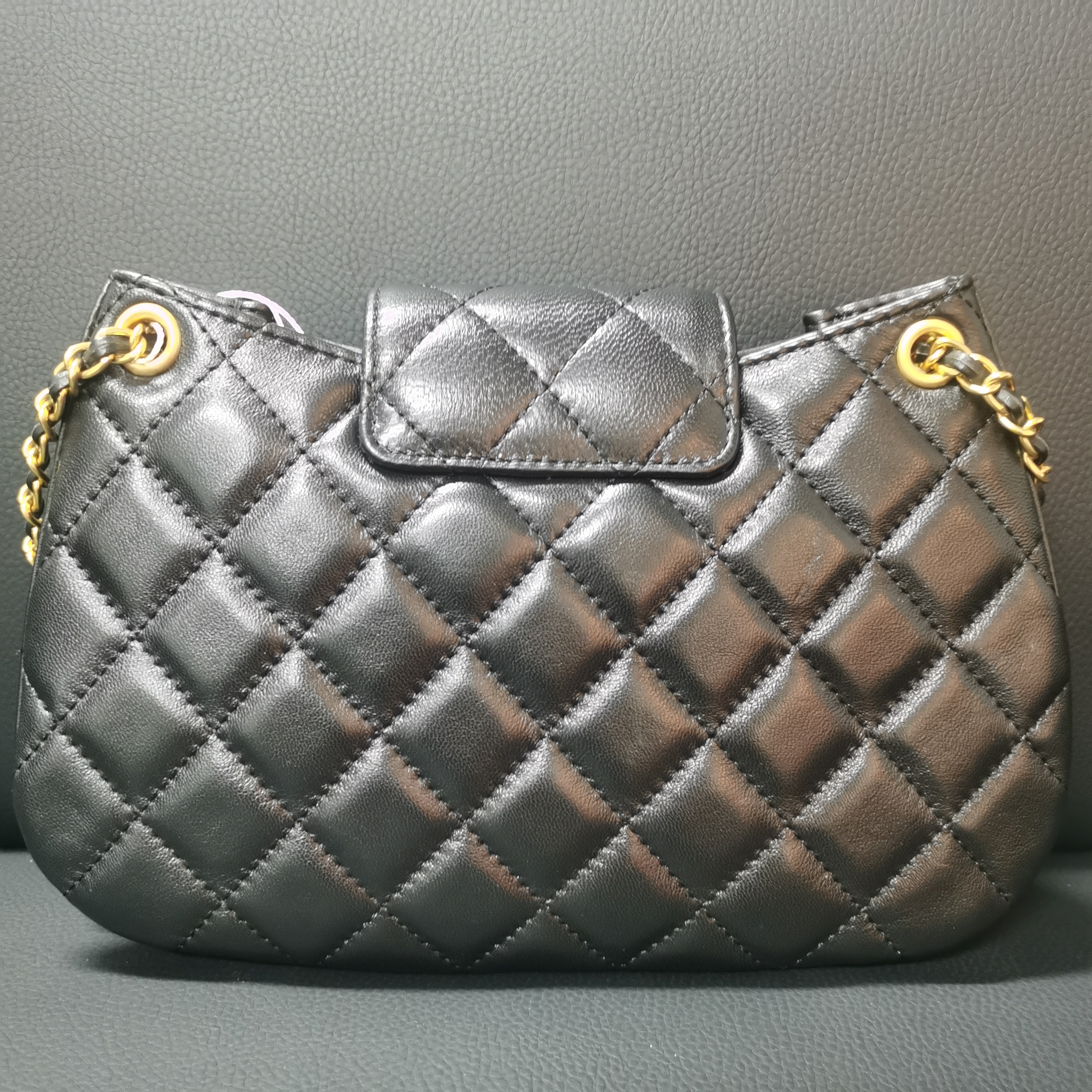 手工打造女士包手拎斜跨C10831-1黑色21cm酱黑金眼饺