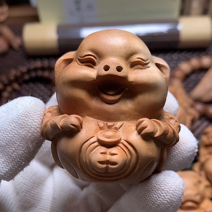 维***德檀香木其他手把件猪