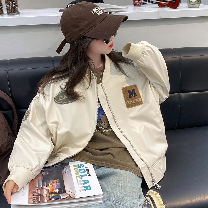 女童春秋款夹克外套2025新款秋装洋气棒球服女大童超好看秋秋季上