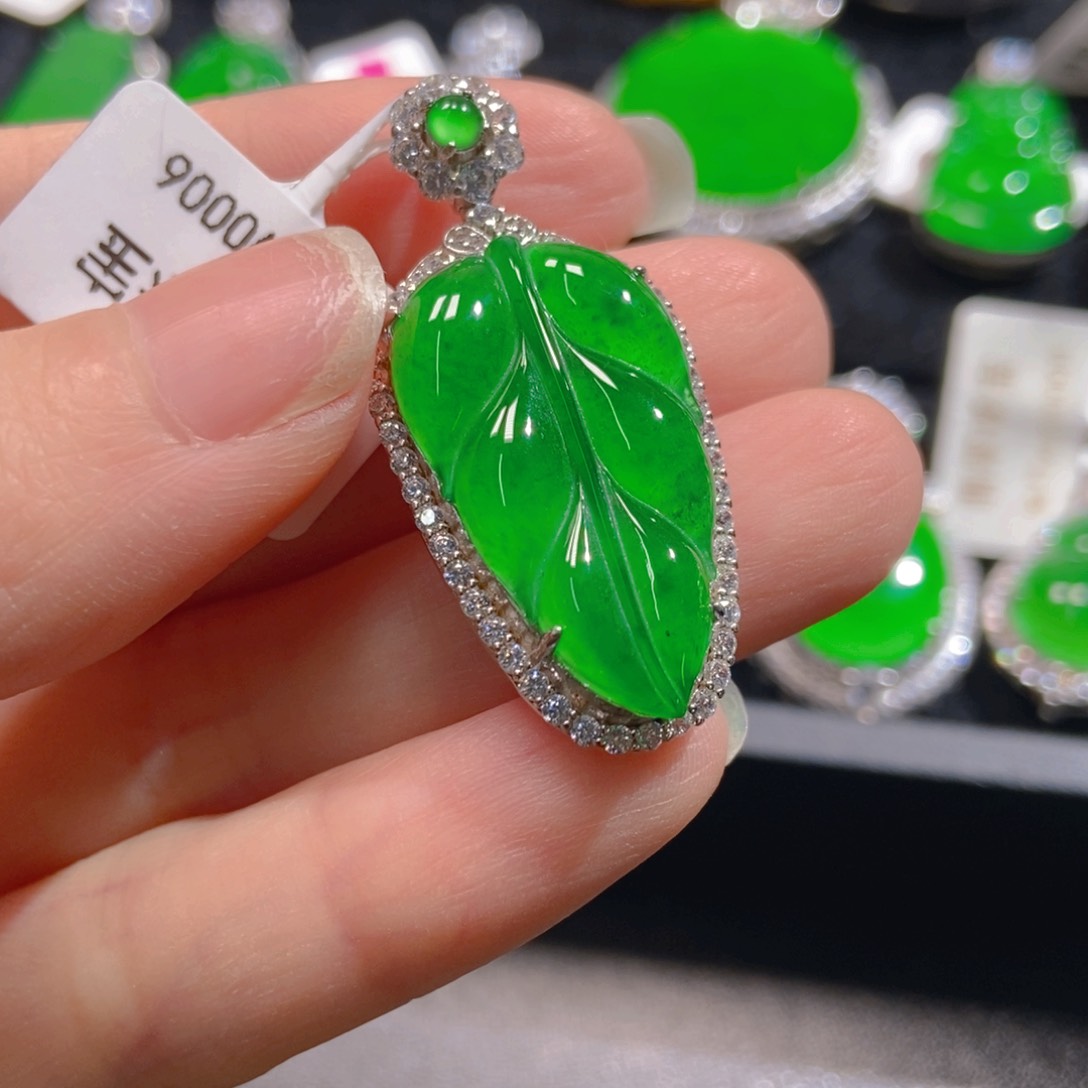 翡翠吊坠(不含链)银S925镶嵌