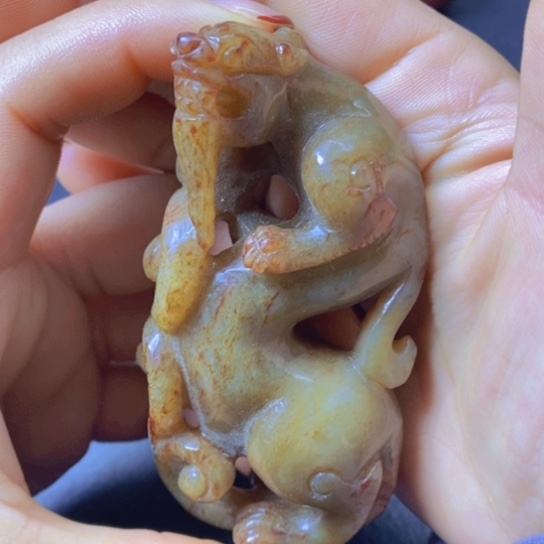 白玉菩提吊坠摆件