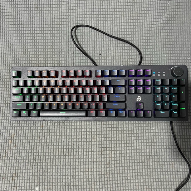 8新 HP/惠普 惠普K10G有线机械键盘带音量控制旋钮游戏办公键盘
