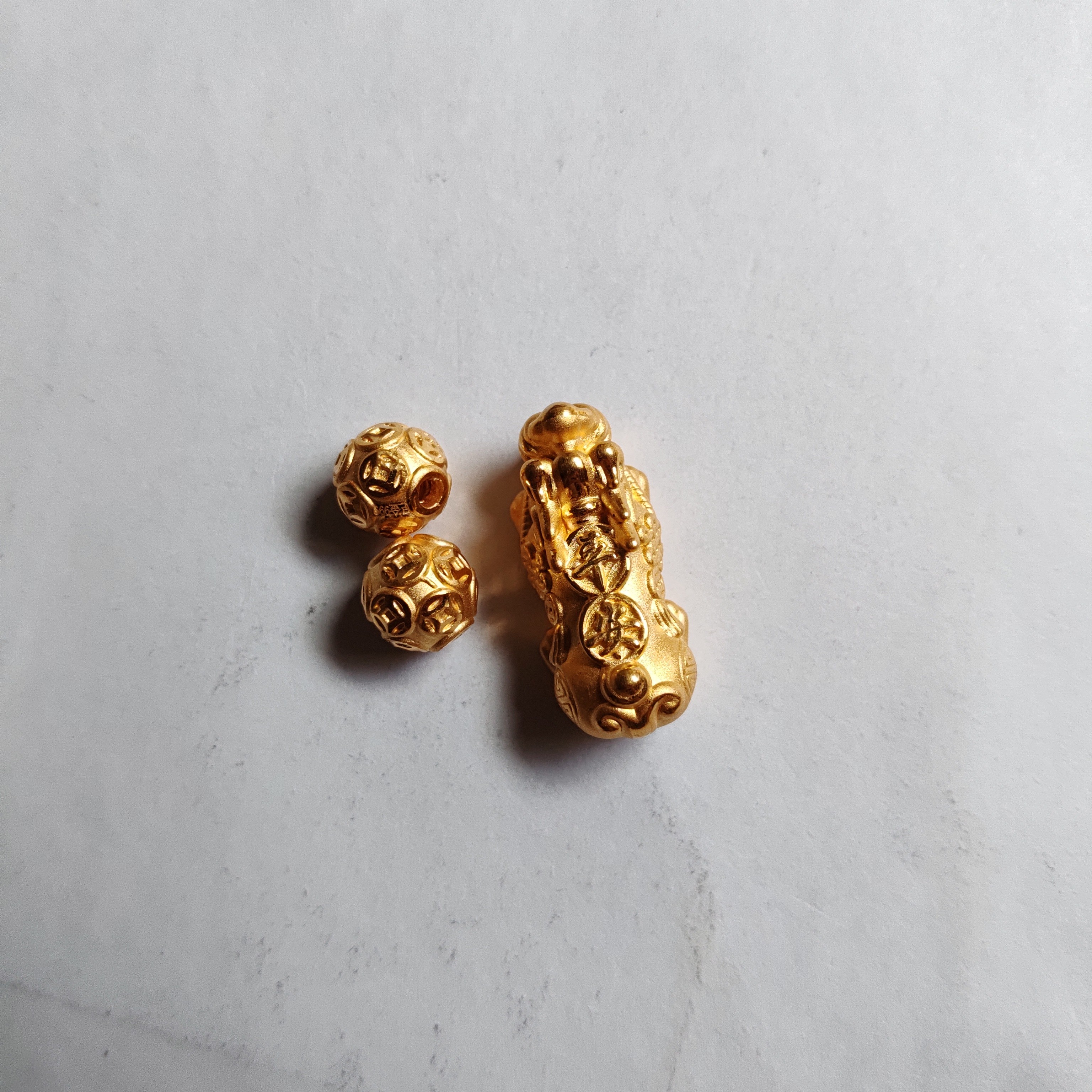 金元宝足金999貔貅珠子首饰