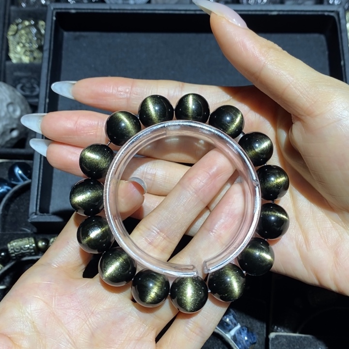 黑曜岩手链未镶嵌A**x