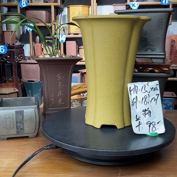 紫砂花盆黄金芝麻段特价98