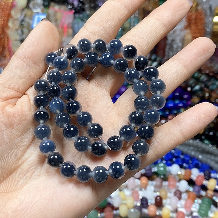 未镶嵌玛瑙/玉髓珠宝半成品满肉糖心玛瑙卡8mm