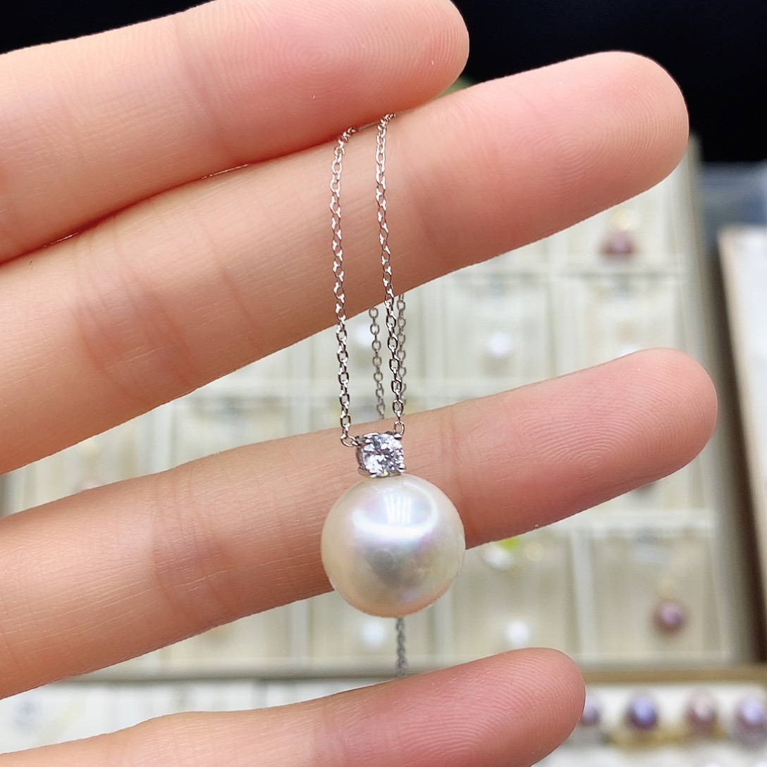 淡水珍珠颈饰银S925镶嵌