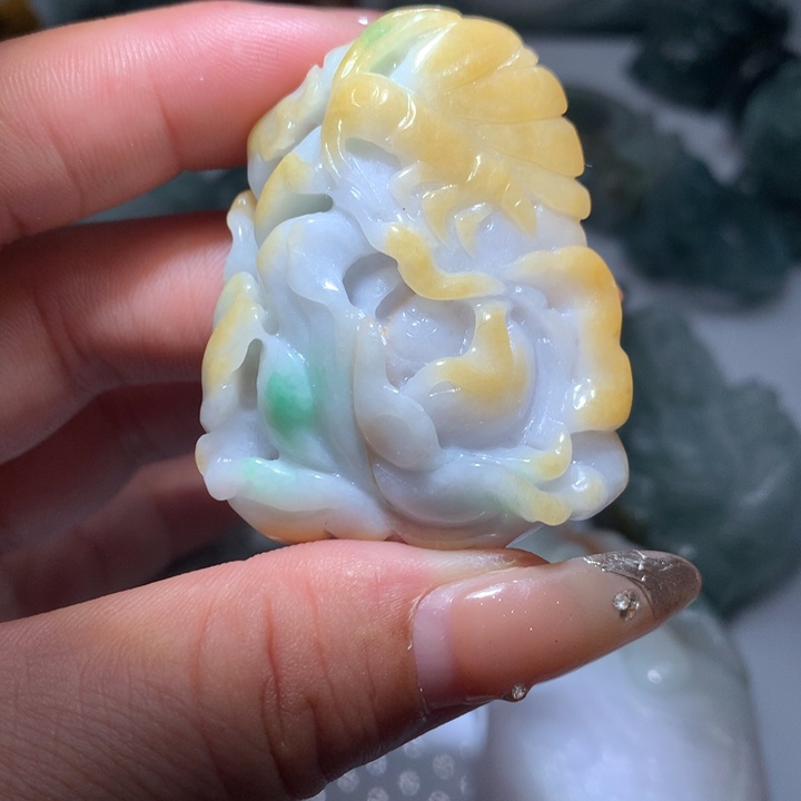 翡翠未镶嵌颈饰保真天然A货翡翠