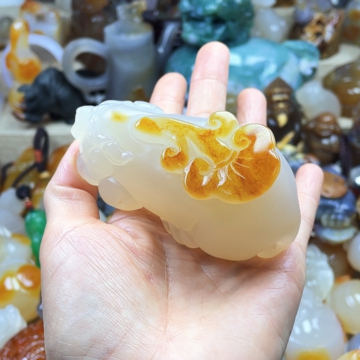 玛瑙/玉髓饰品未镶嵌大***号