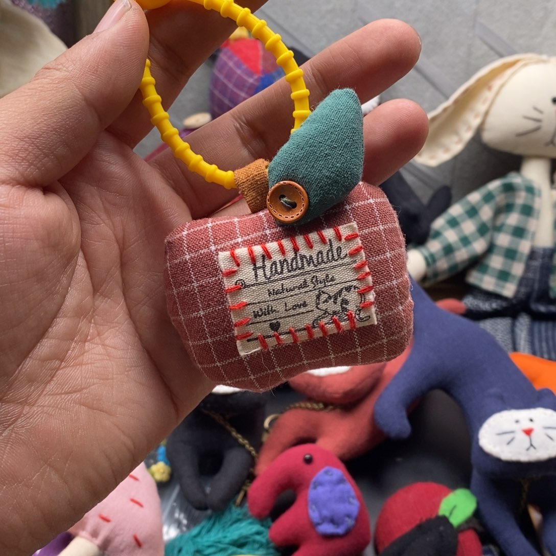 亚麻棉苹果挂件的