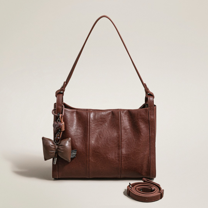 【LULU】SK-93107-焦棕RAIN.CUN气质时尚百搭简约斜跨轻奢女包