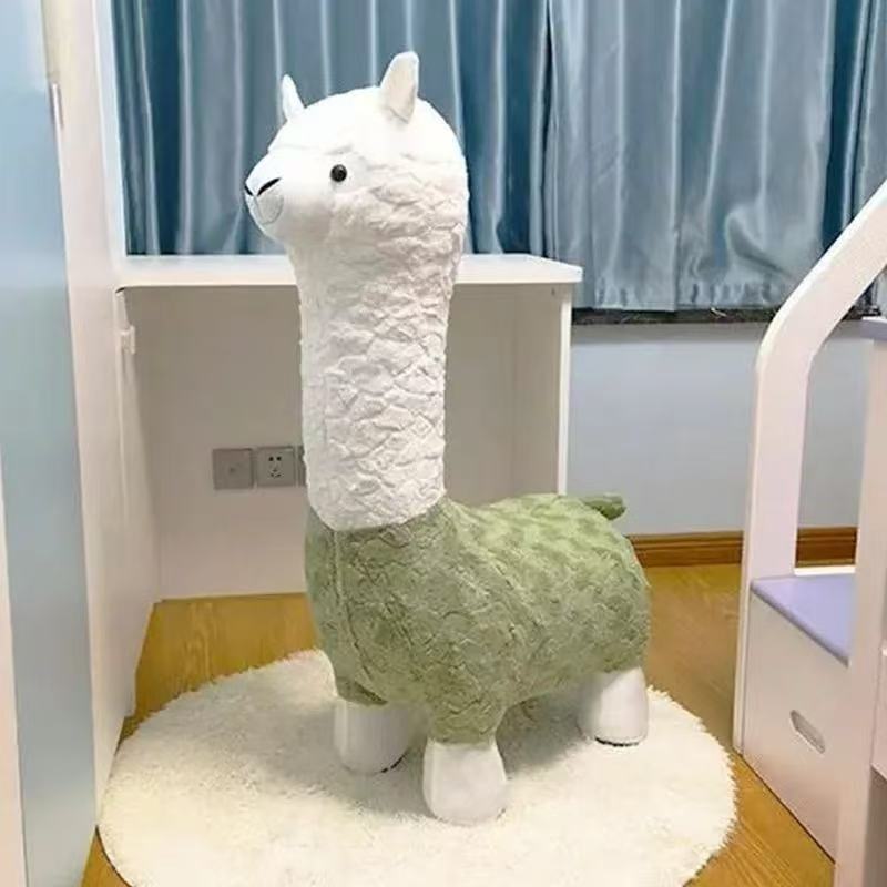 羊驼座椅动物凳子卡通客厅摆件动物座椅换鞋凳儿童沙发休闲椅坐凳
