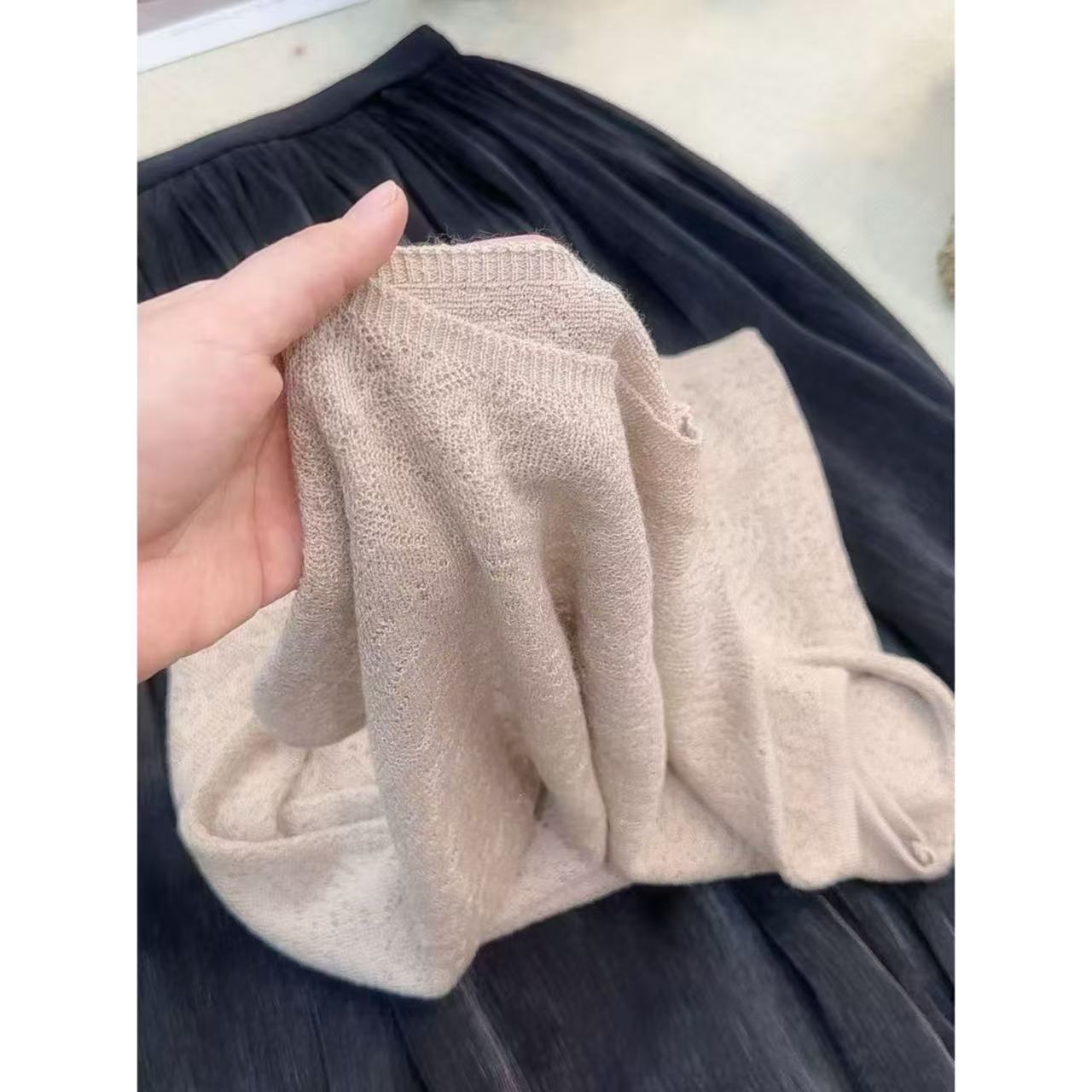 丽丽家~奶咖飞飞袖浮雕时尚休闲百搭薄款背心Y