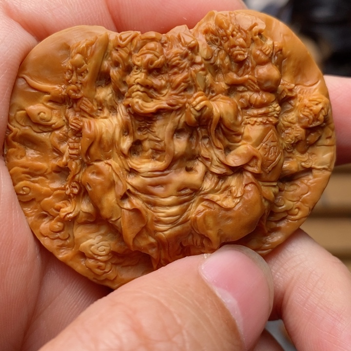 绍*核桃手工雕刻钟馗单颗