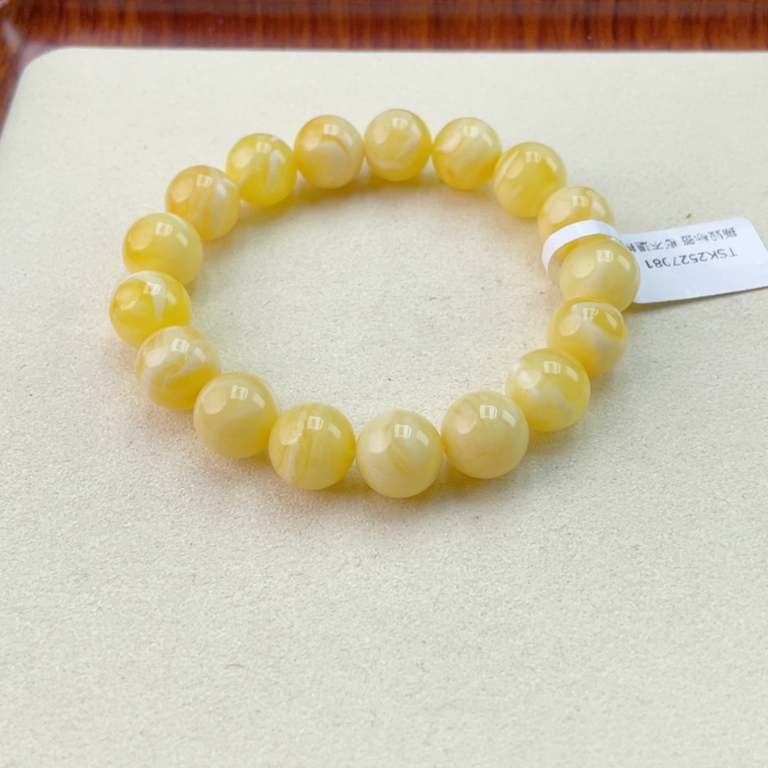 蜜蜡未镶嵌手链蜜蜡手串15.15克